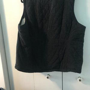 Coldwater Creek 2X Plush Fur Lined Cotton Zip Vest